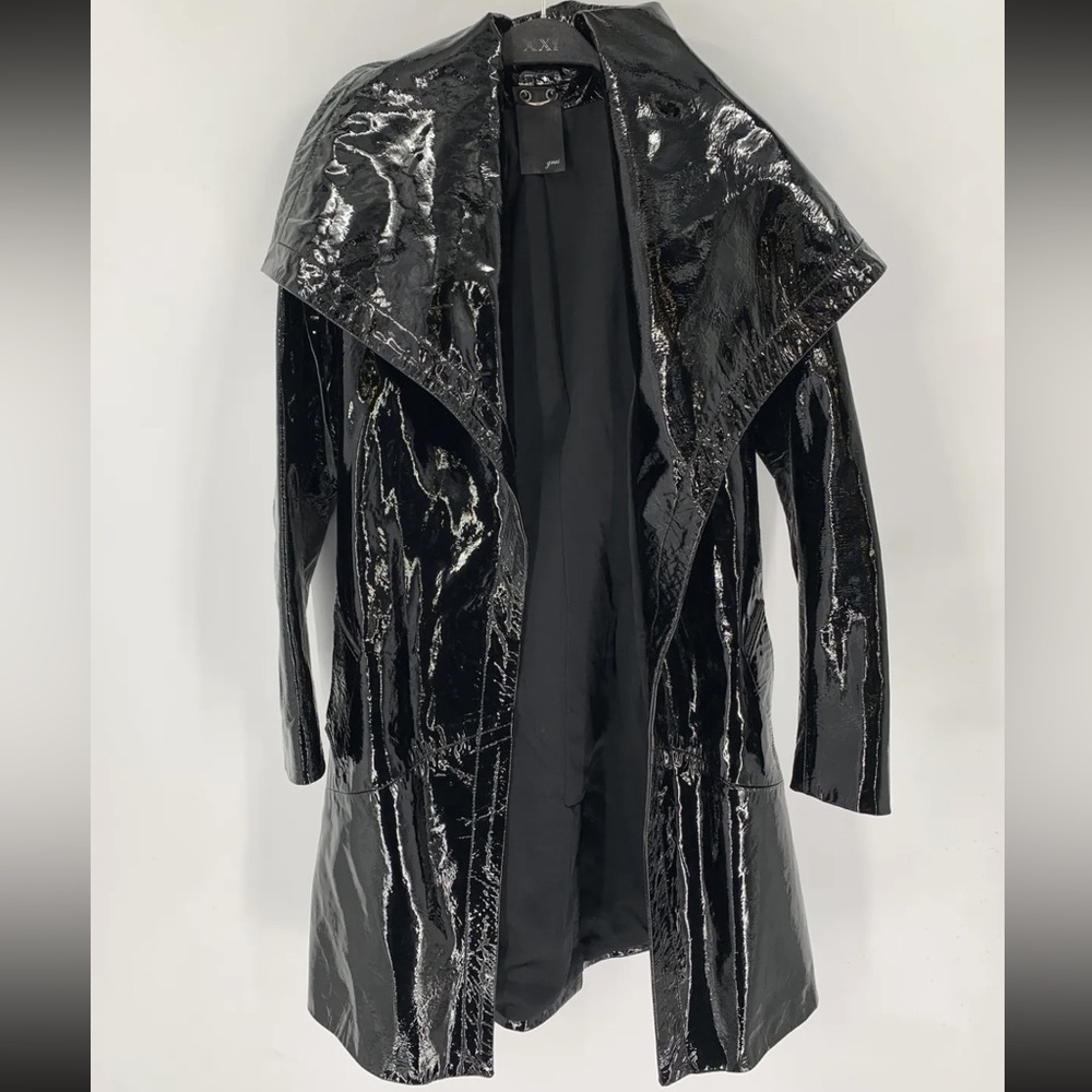 Grai patent leather jacket coat like Rick Owens AllSaints Spitalfields Rag Bone